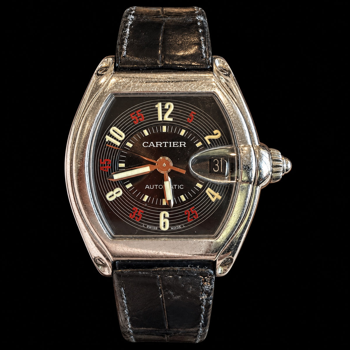 Cartier Automatic, Dark Dial & Tonneau Case