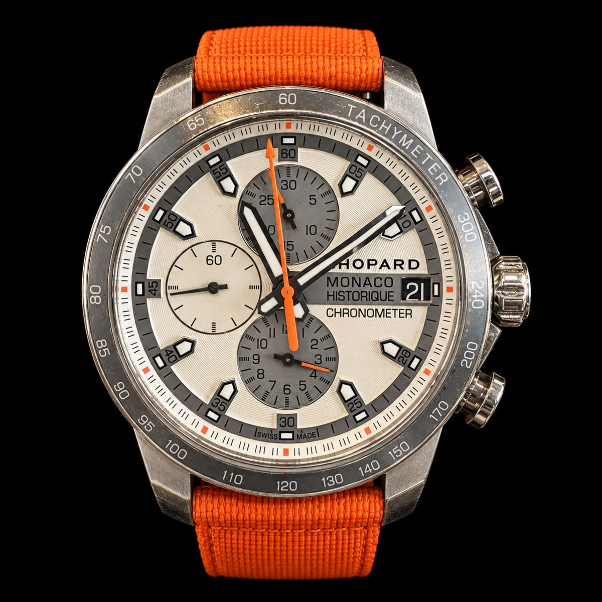 Chopard Monaco Historique Chronometer, Orange Strap