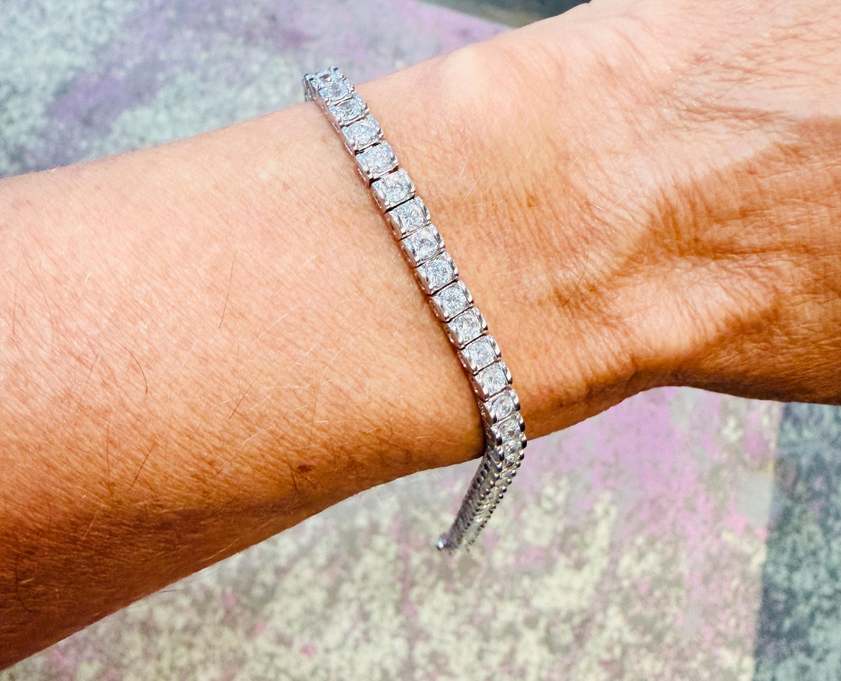 Sterling Silver Cubic Zirconia Bracelet