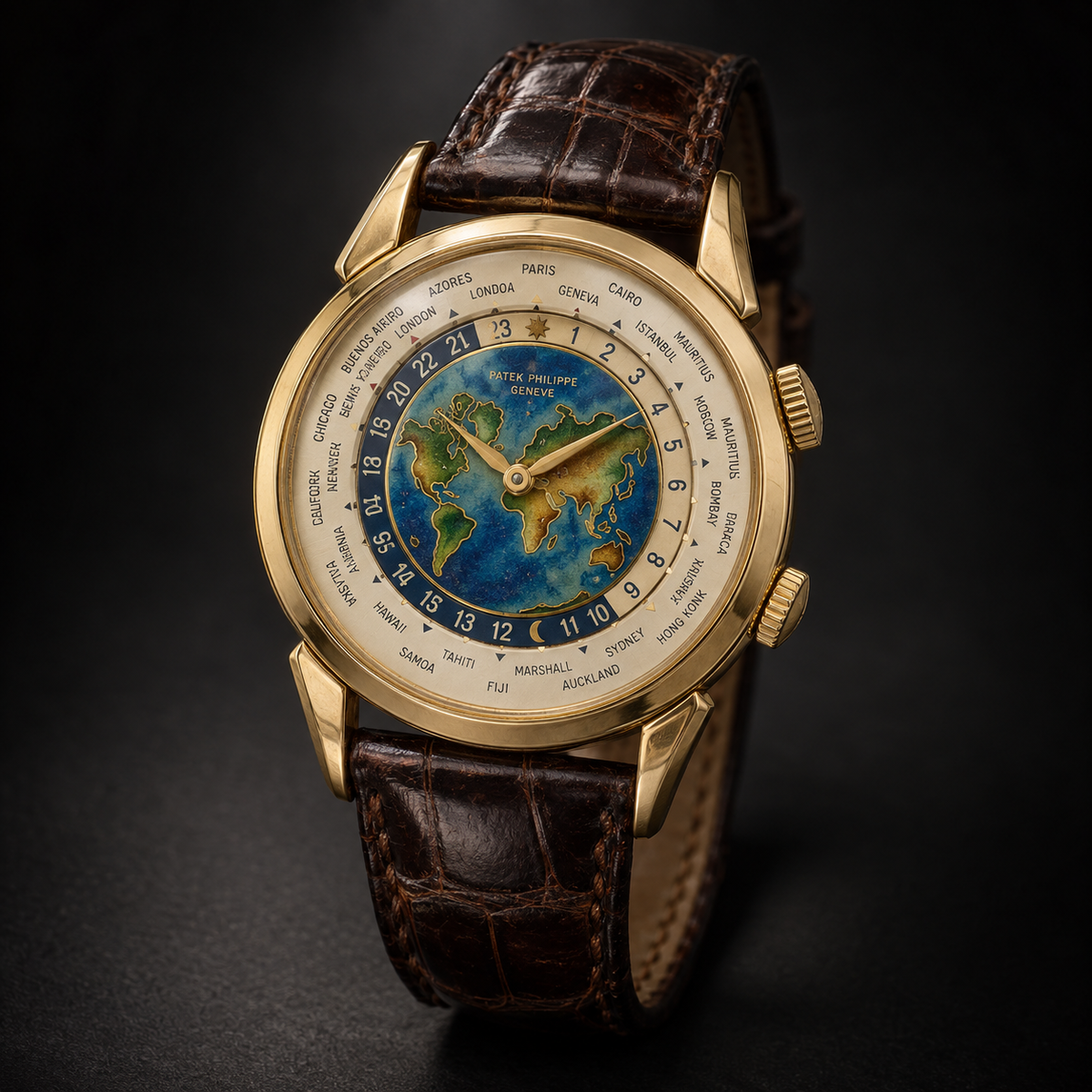 Vintage Patek Philippe Cloisonné World Time