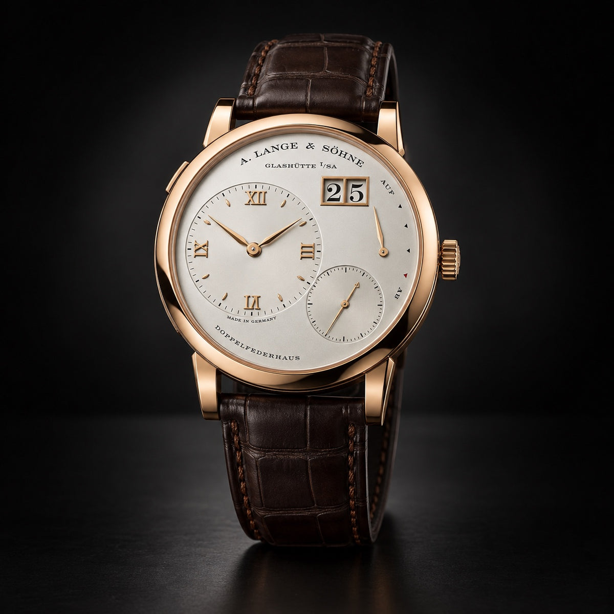 A. Lange and Sohne Lange 1 in rose gold