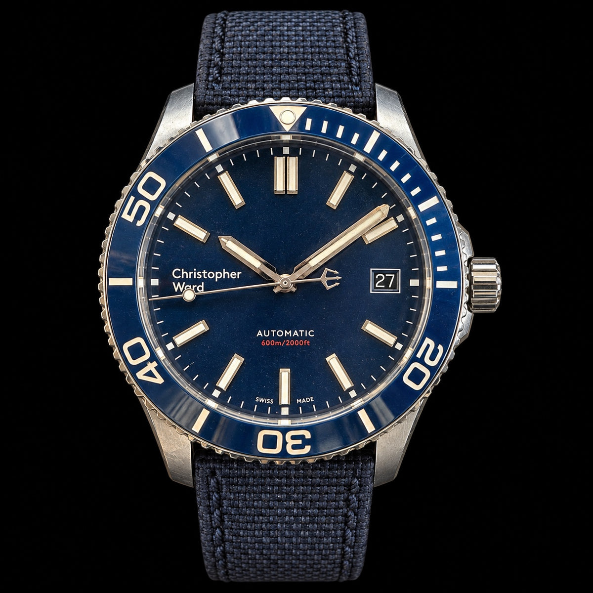 Christopher Ward Automatic Diver, Blue Dial & Strap
