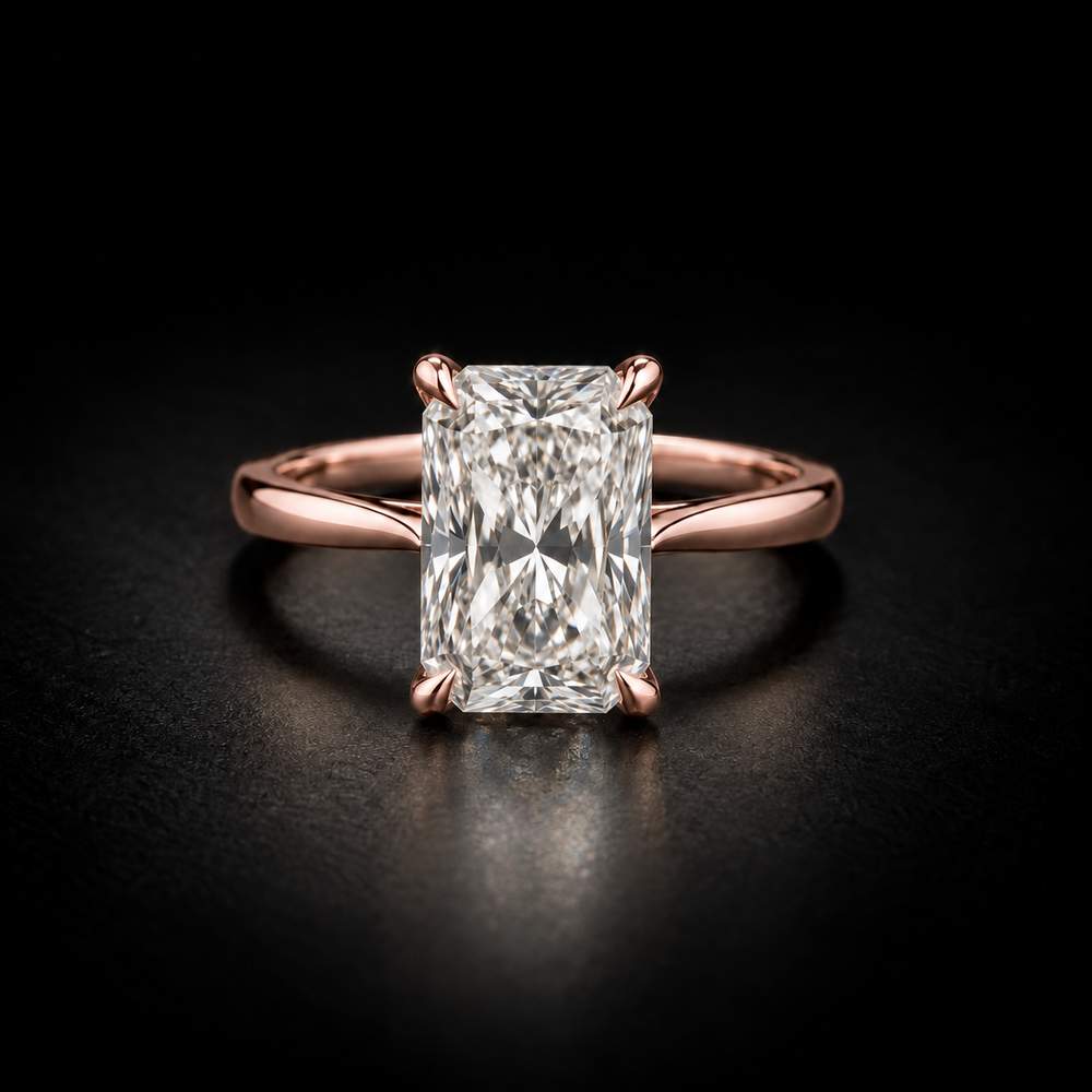 Classic Four-Prong Radiant-Cut Solitaire Engagement Ring