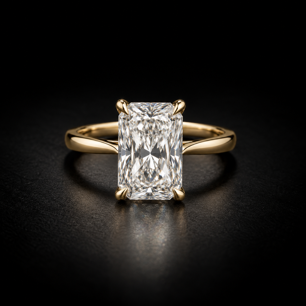 Classic Four-Prong Radiant-Cut Solitaire Engagement Ring