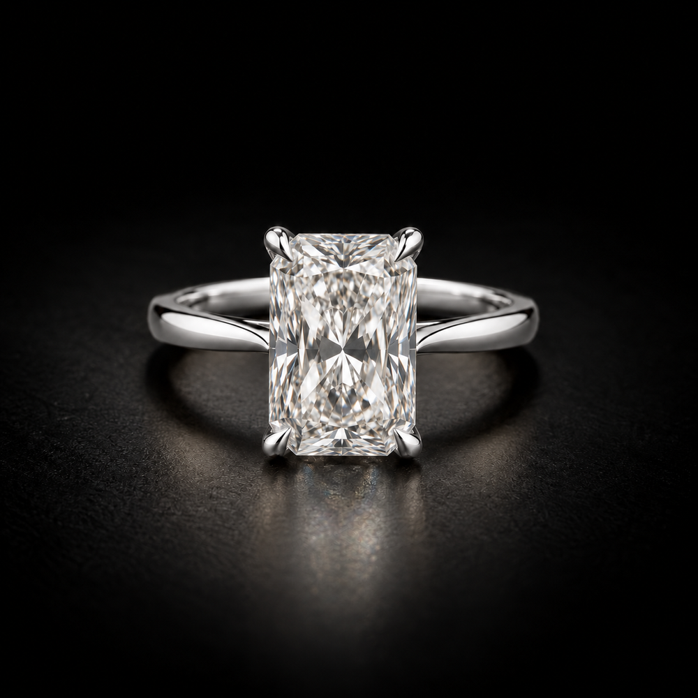 Classic Four-Prong Radiant-Cut Solitaire Engagement Ring