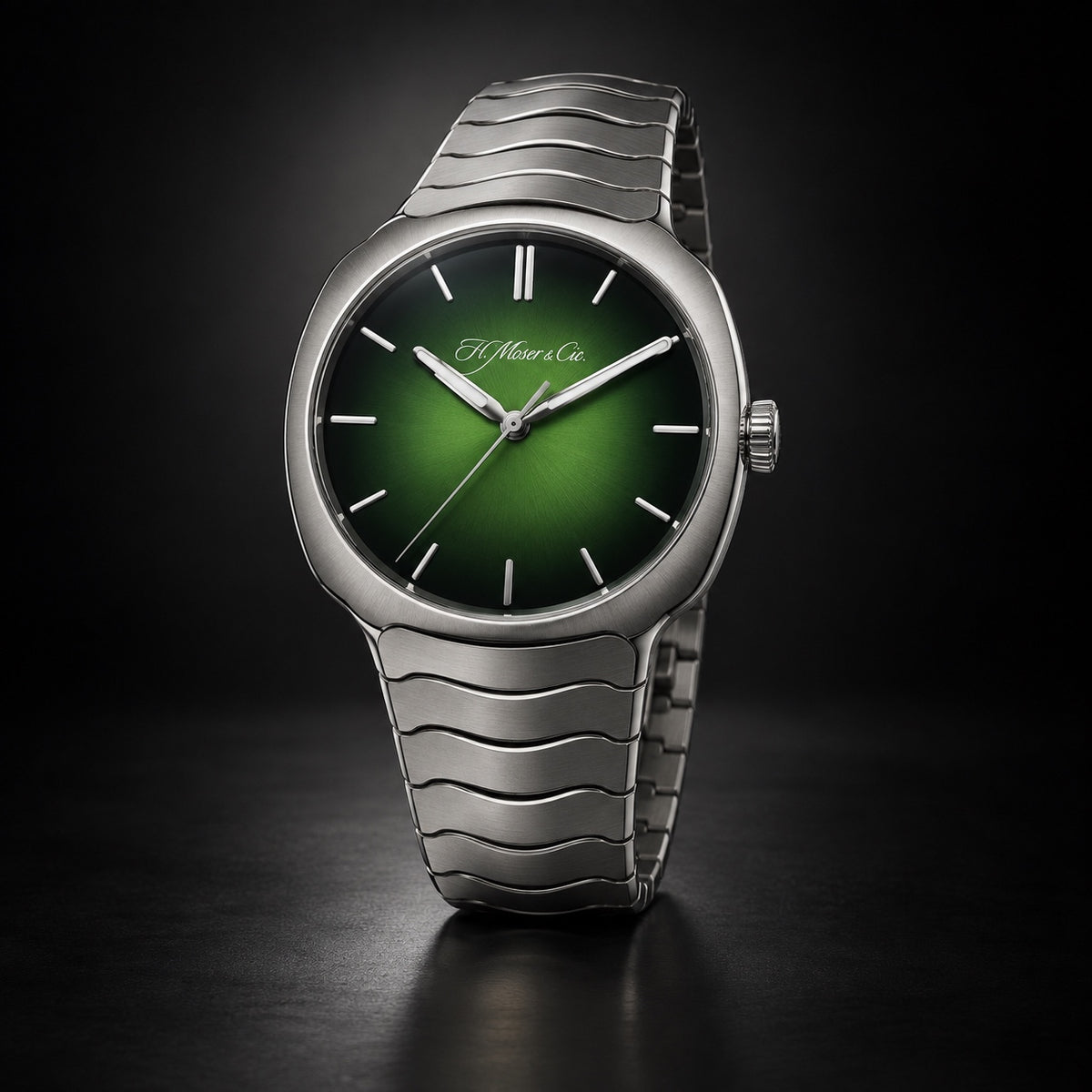 H. Moser and Cie. Streamliner Centre Seconds with green dial