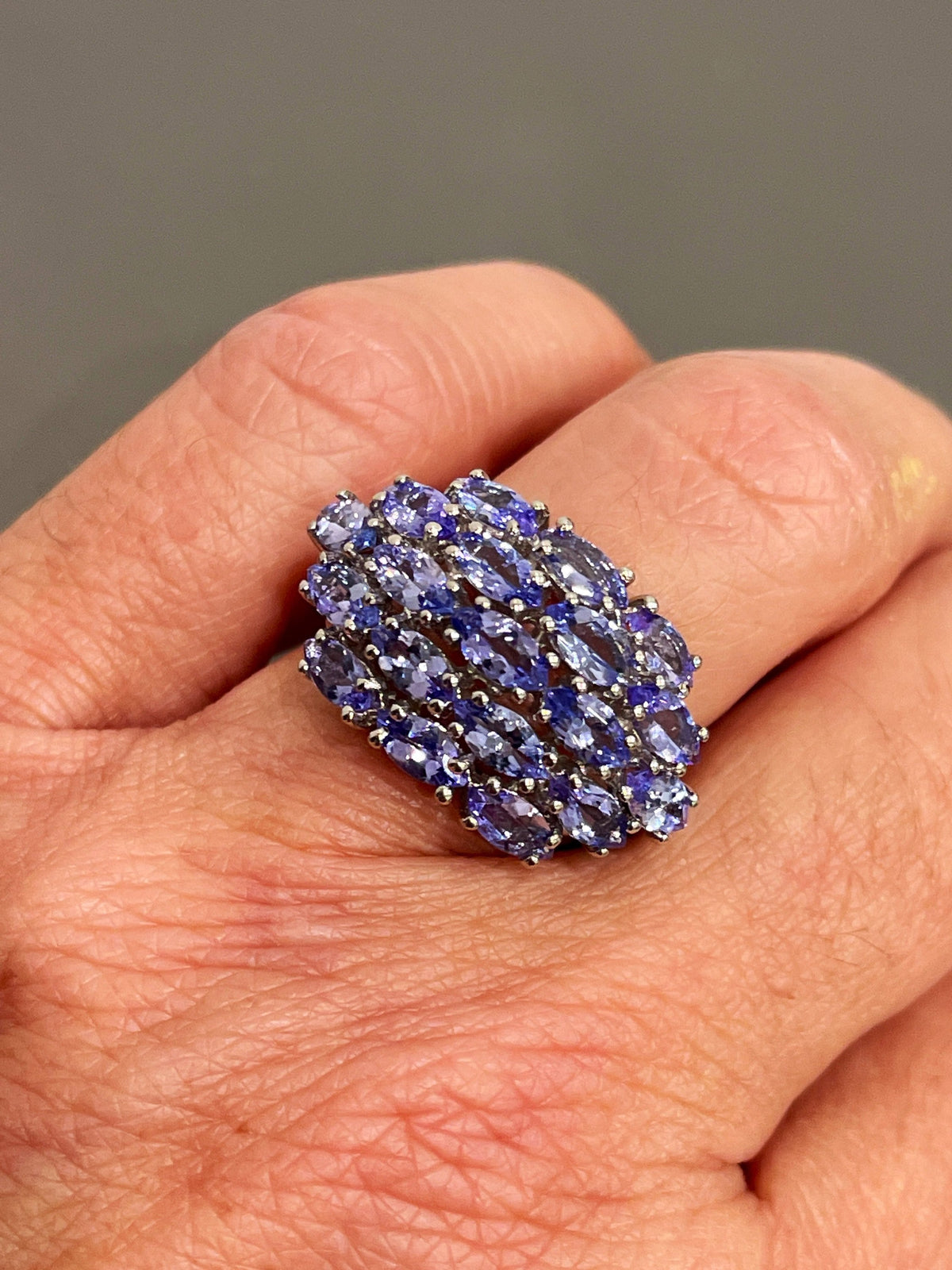 Sterling Silver Genuine Tanzanite Ring Size 7