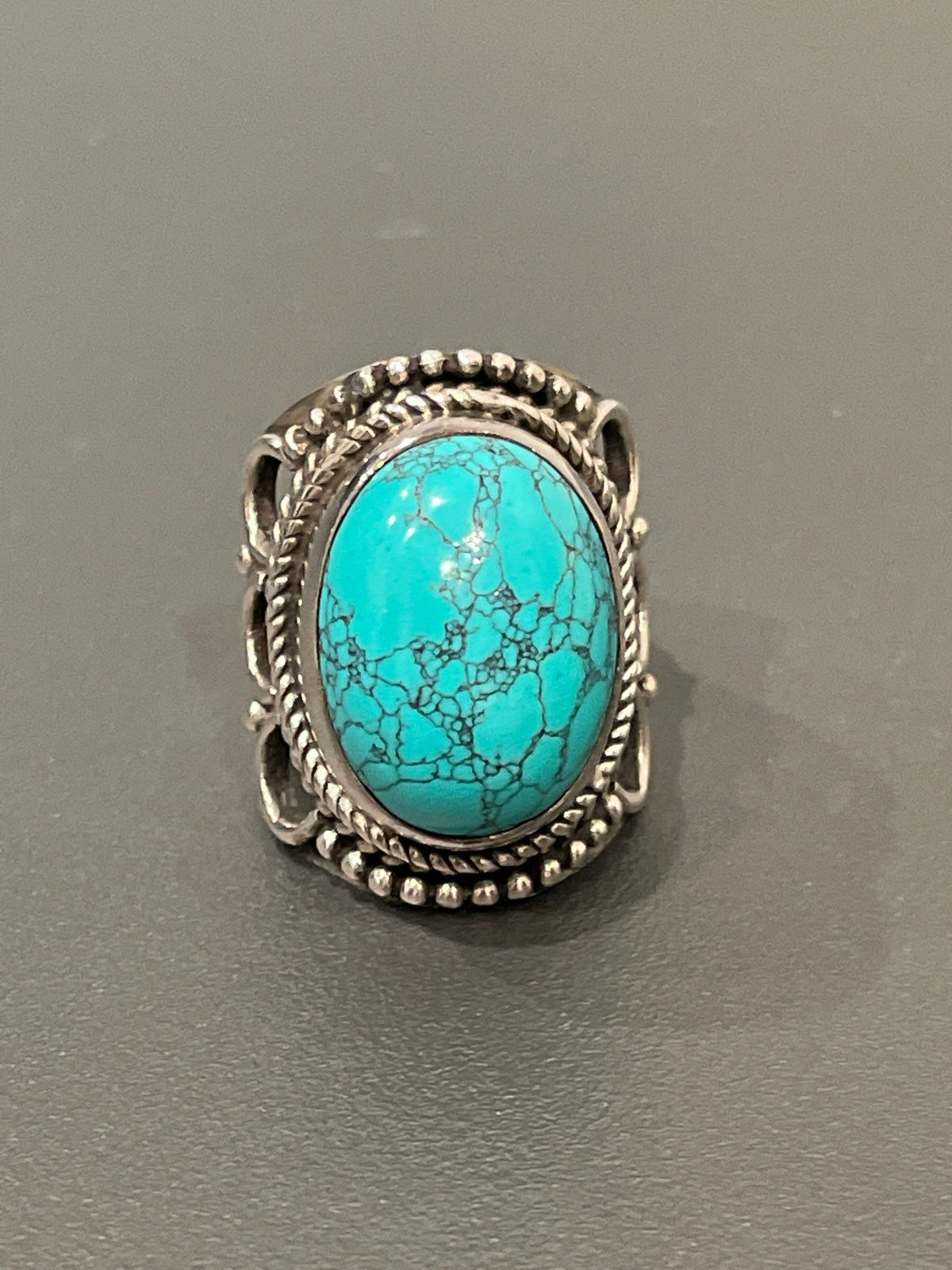 Sterling Silver Turquoise Ring Size 7