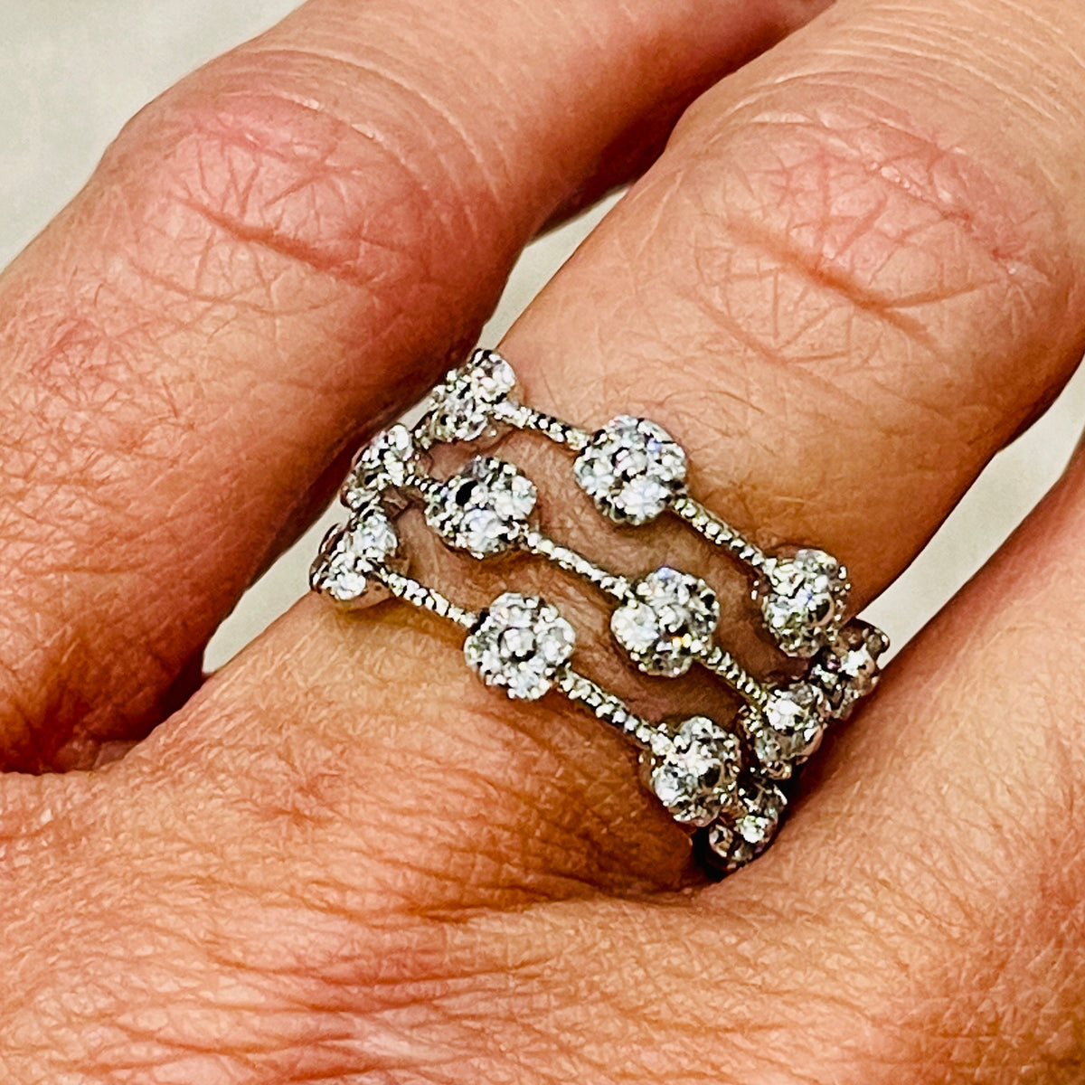 Sterling Silver Cubic Zirconia Band