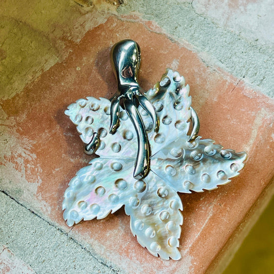 Sterling Silver Mother of Pearl Starfish with Large Bale