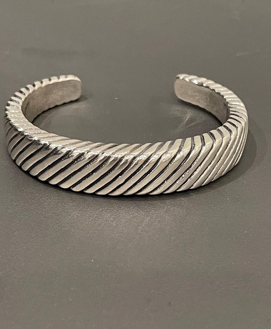 Sterling Silver Textured Cuff Bracelet