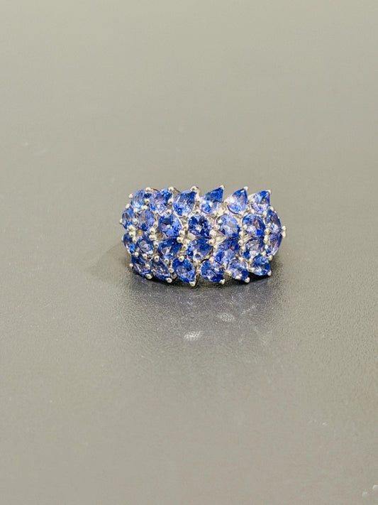 Sterling Silver Genuine Tanzanite Ring Size 6