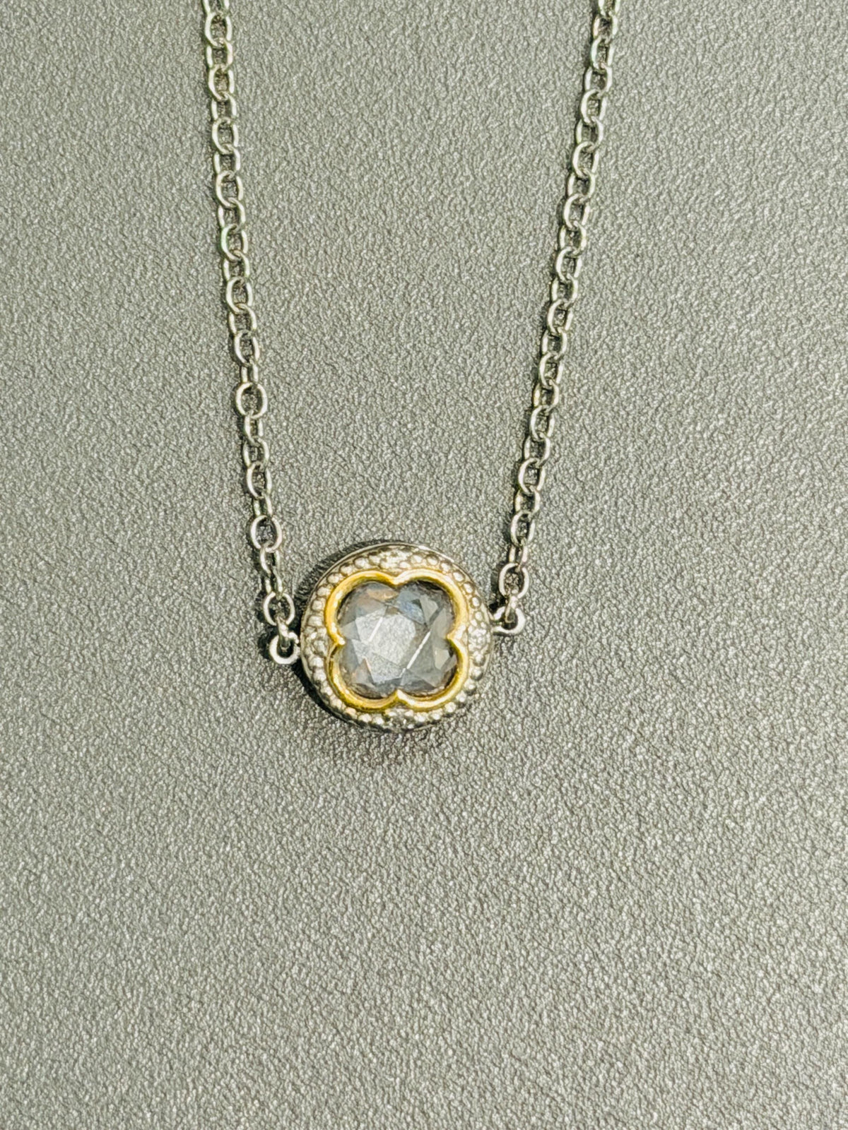 Sterling Silver Cubic Zirconia Necklace with Toggle Clasp
