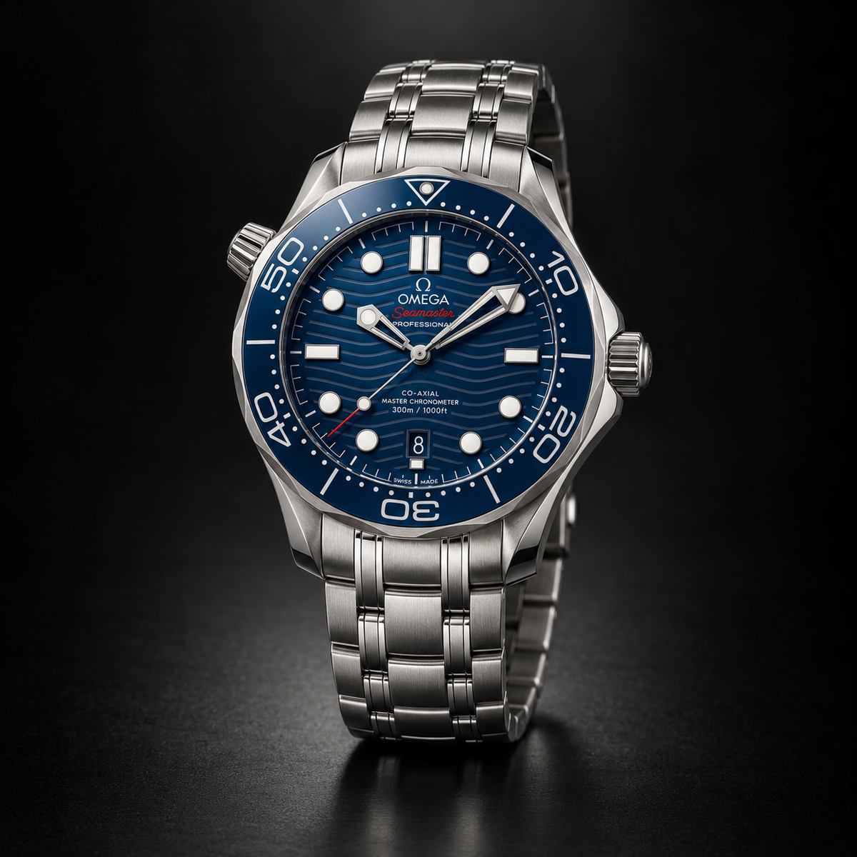 Omega Seamaster Diver 300M with Blue Ceramic Bezel