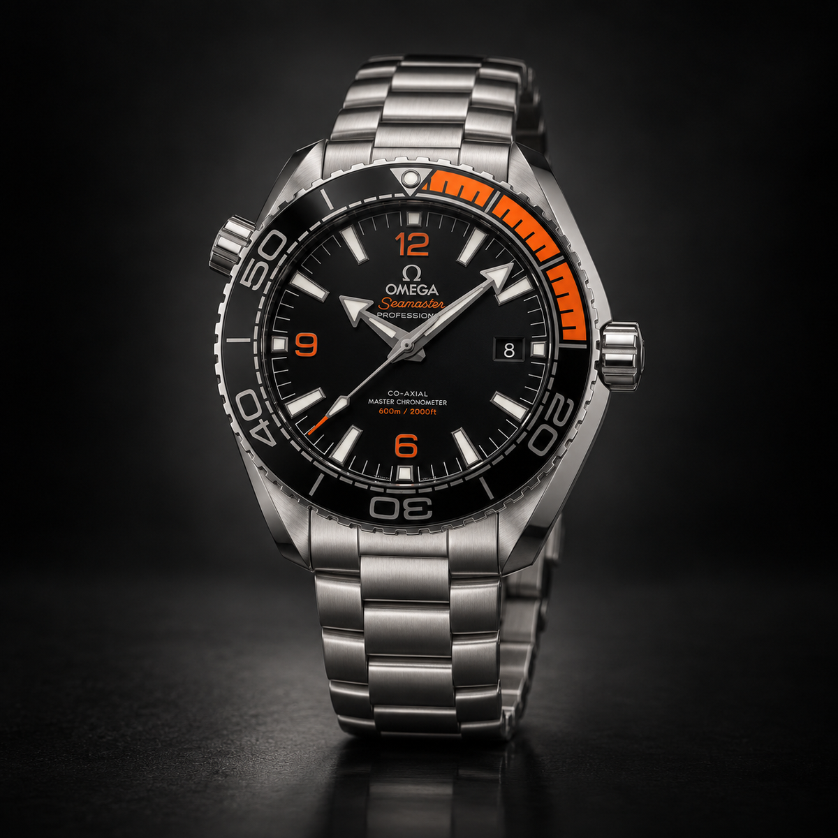 Omega Seamaster Planet Ocean with Black and Orange Bezel