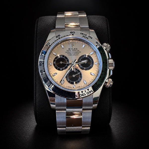 Rolex Cosmograph Daytona with light sunburst dial and black subdials