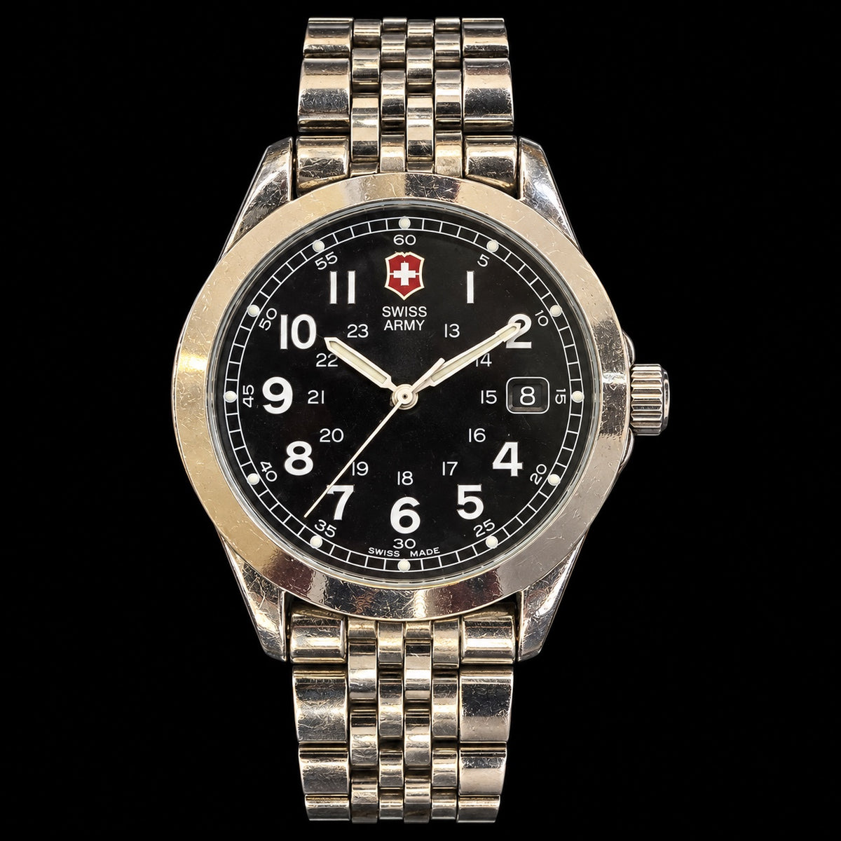 Swiss Army Field Watch, Black Dial & Bracelet