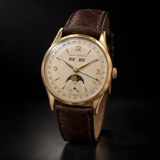 Vintage Girard-Perregaux full calendar moon phase