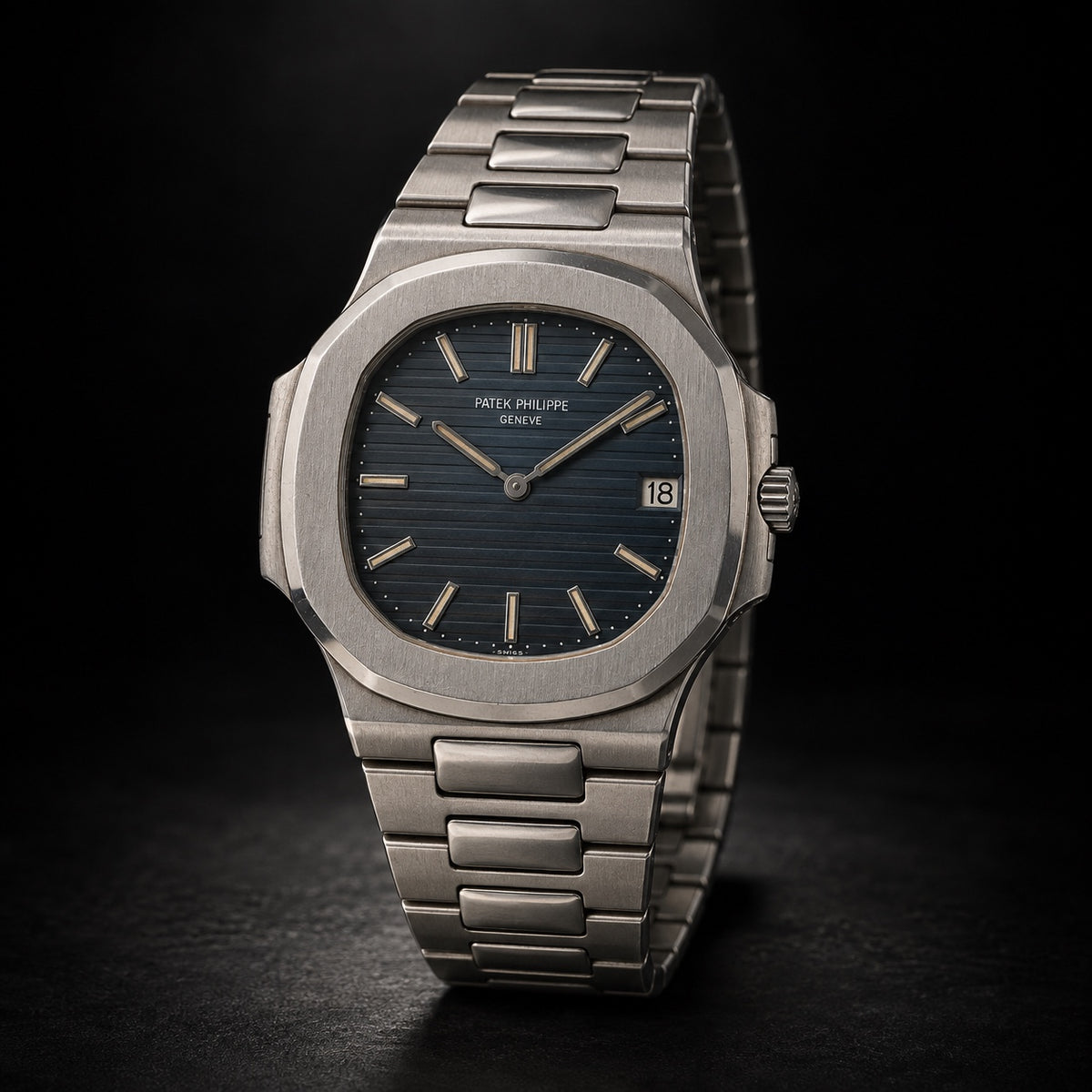 Vintage Patek Philippe Nautilus with blue dial