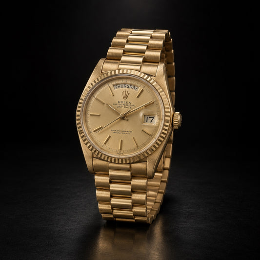 Vintage Rolex Day-Date with champagne dial