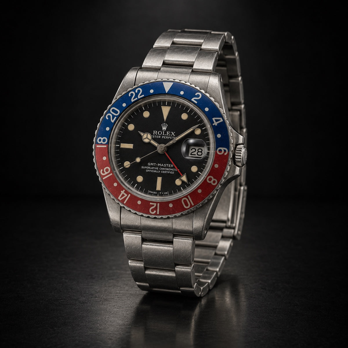 Vintage Rolex GMT-Master with red and blue bezel