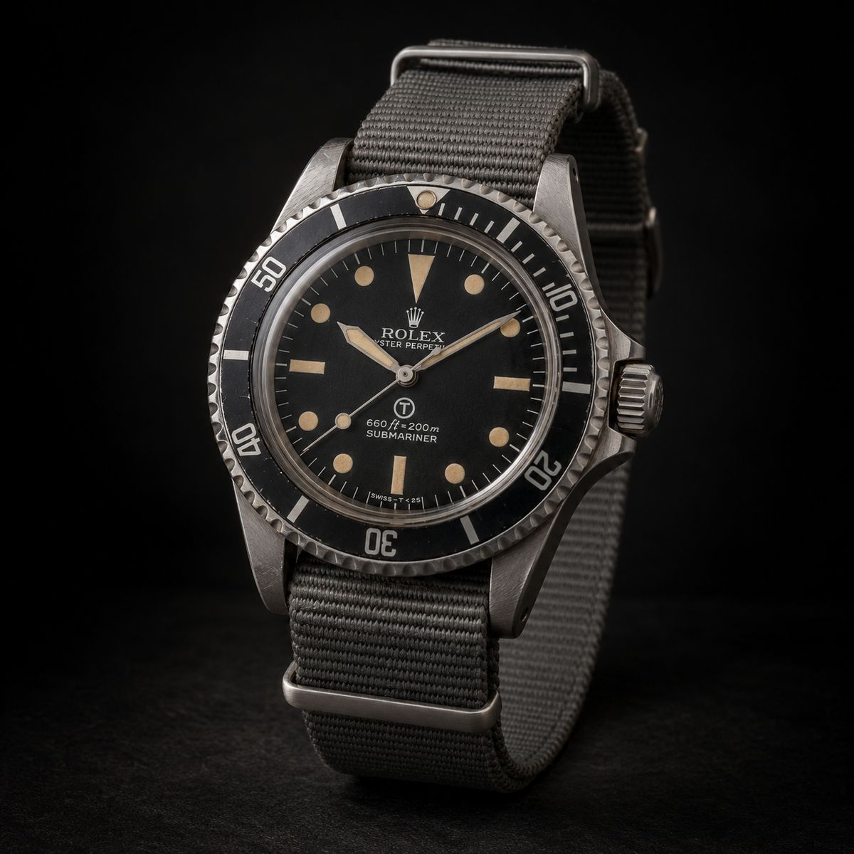 Vintage Rolex Military Submariner on Admiralty Strap