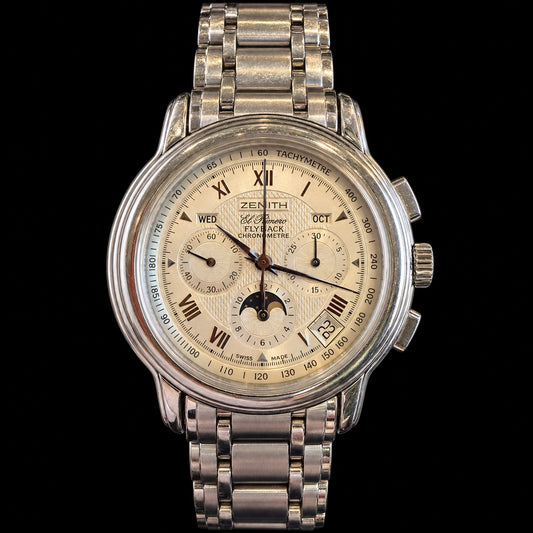 Zenith El Primero Flyback, Calendar & Moonphase Bracelet Watch